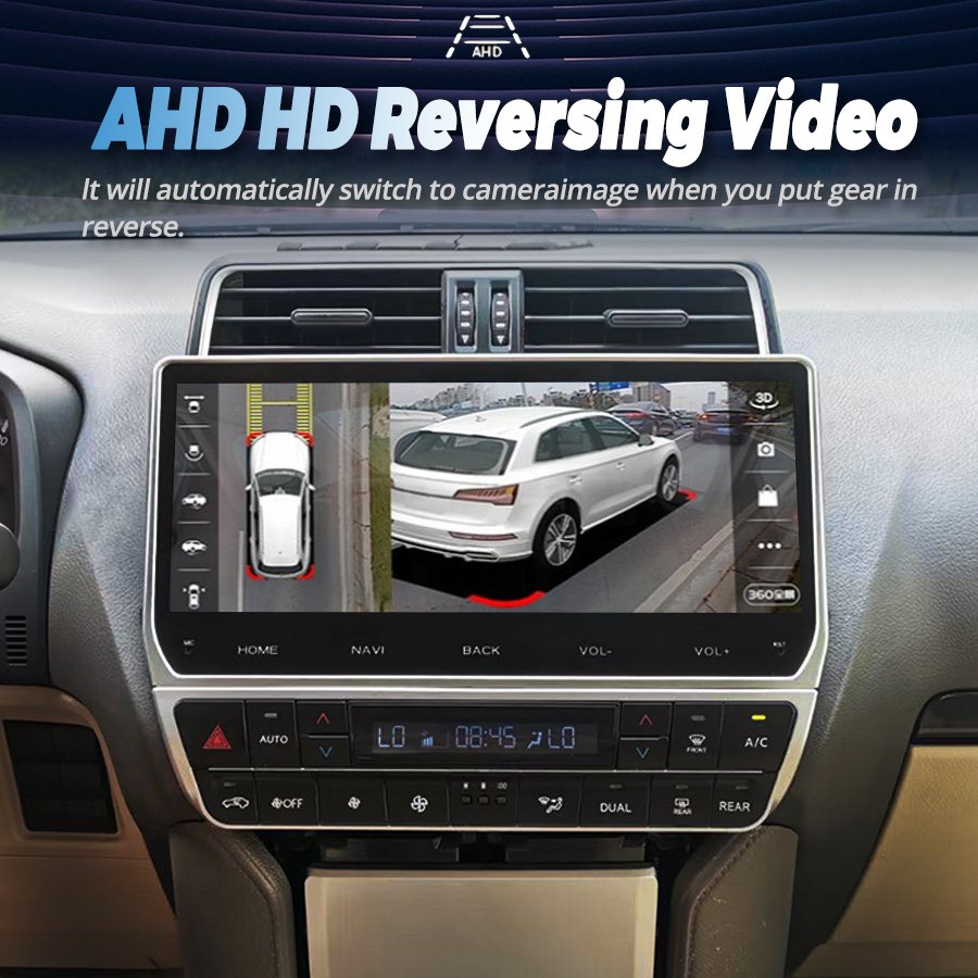 12.3inch Car Radio For Toyota Land Cruiser Prado 150 2018-2023 Car Multimedia video Player Android 14 Carplay GPS Nav Head Unit