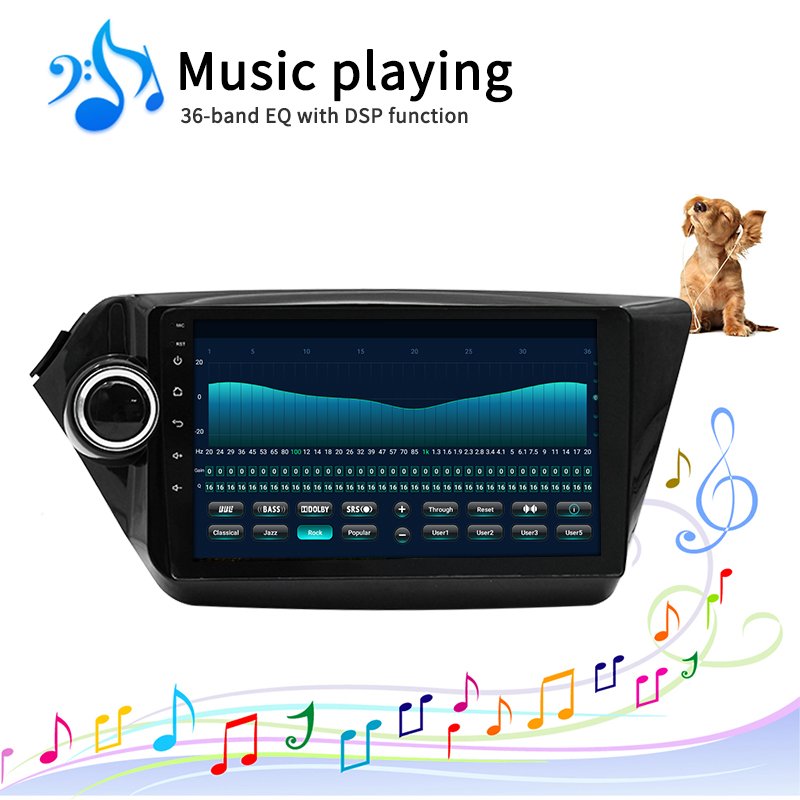 9 Inch 4+64GB DSP 4G Touch Screen Android Car DVD Stereo Player with Carplay For Kia K2 Car GPS Navigation