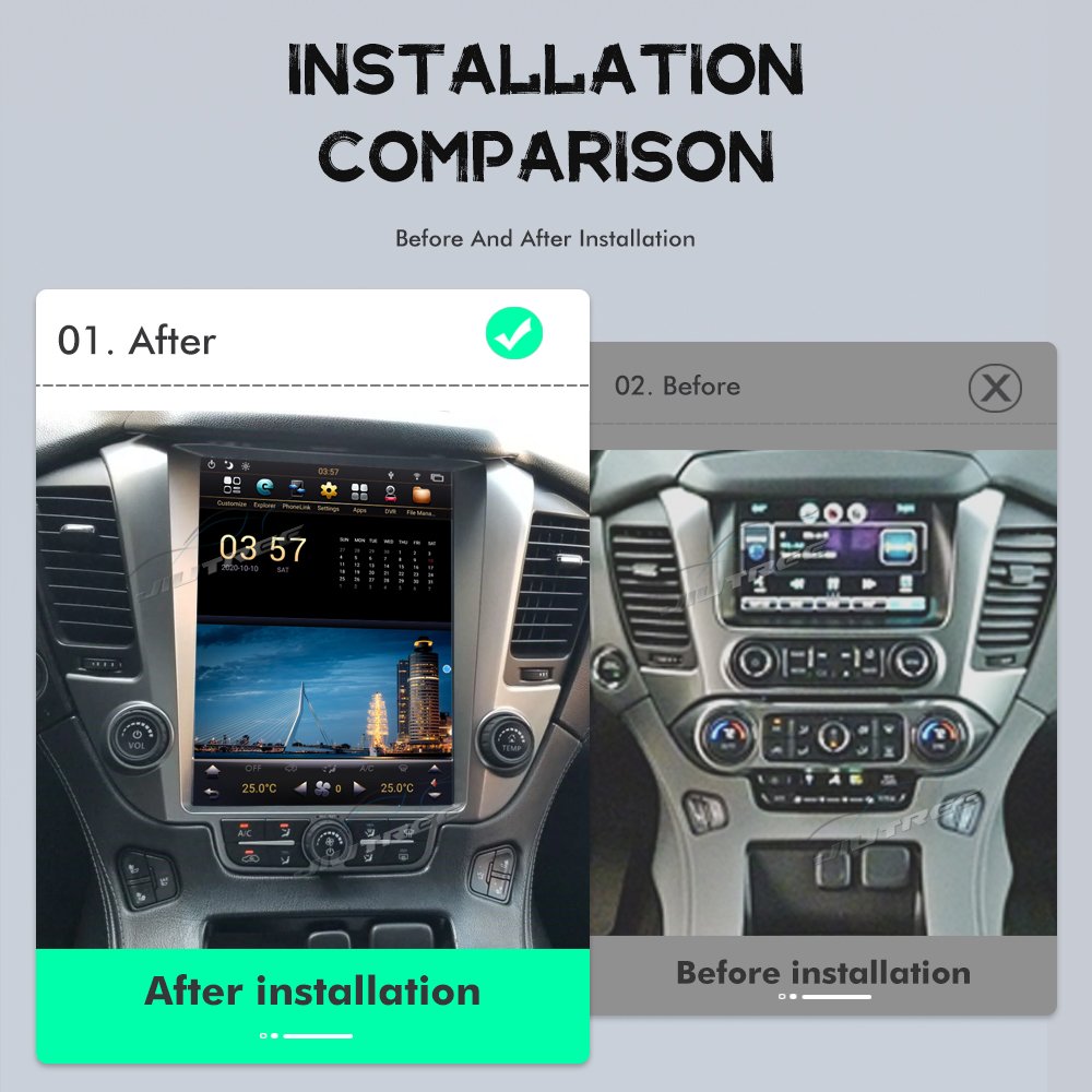 Android Car Radio 12.1 Inch Android Vertical Screen Navigation Radio For Chevrolet Tahoe Suburban GMC Yukon 2015 - 2020 carplay
