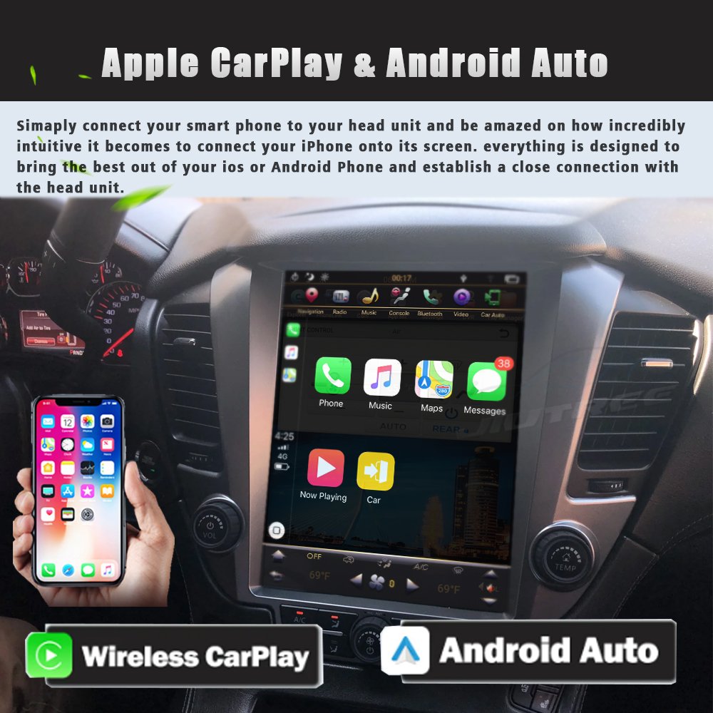 Android Car Radio 12.1 Inch Android Vertical Screen Navigation Radio For Chevrolet Tahoe Suburban GMC Yukon 2015 - 2020 carplay