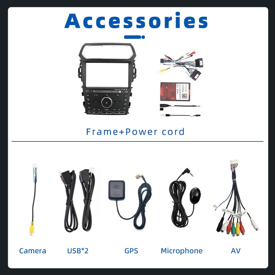 2+32GB IPS Android 13 Stereo Car Video Player For Ford Explorer 2011-2019 Carplay Auto Radio GPS Navigation FM AM WIFI BT