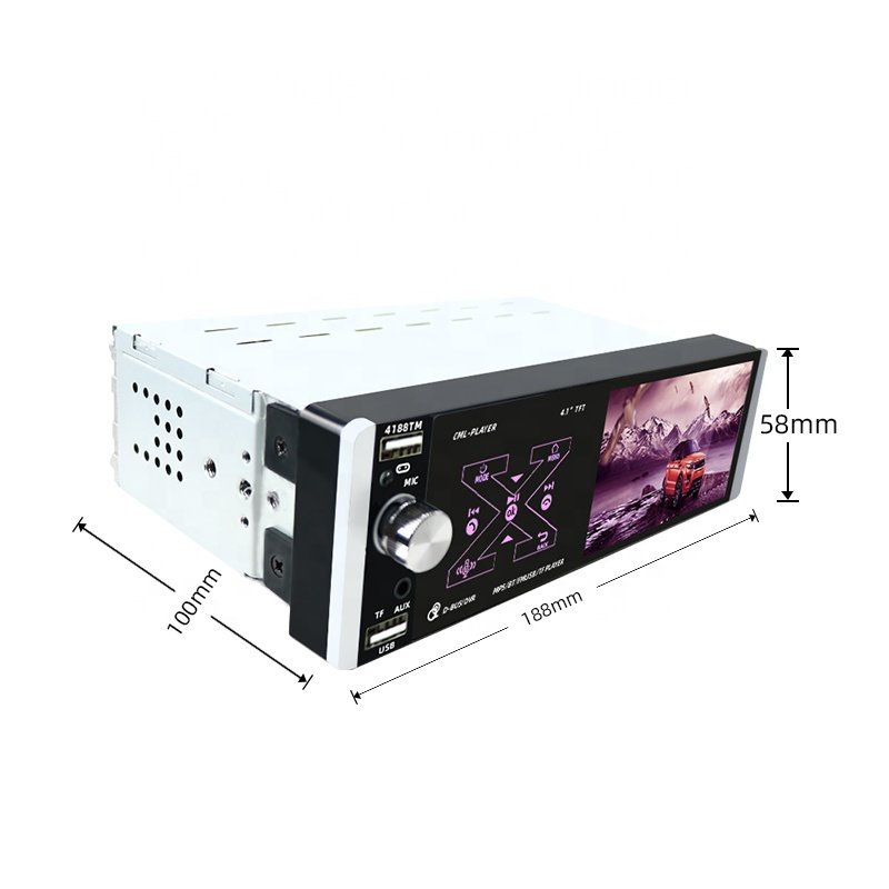 iorigin Auto radio 4.1" 1 Din Car Radio Audio Stereo USB AUX FM Audio Player Radio Station With Remote Control Car Audio