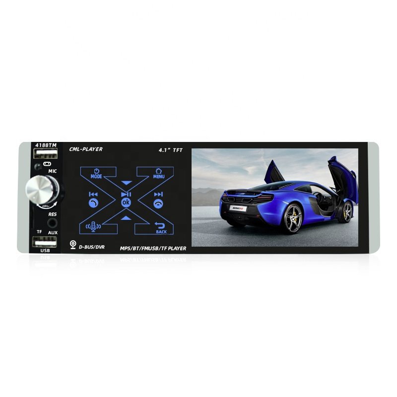 iorigin Auto radio 4.1" 1 Din Car Radio Audio Stereo USB AUX FM Audio Player Radio Station With Remote Control Car Audio