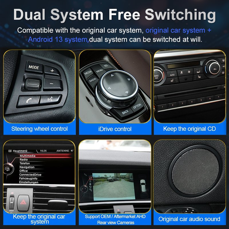 Double Din 9" 2+32/8+64G Android Car Stereo Touch Screen 2 Din Car Radio Autoradio GPS WIFI BT FM For BMW X3 X4