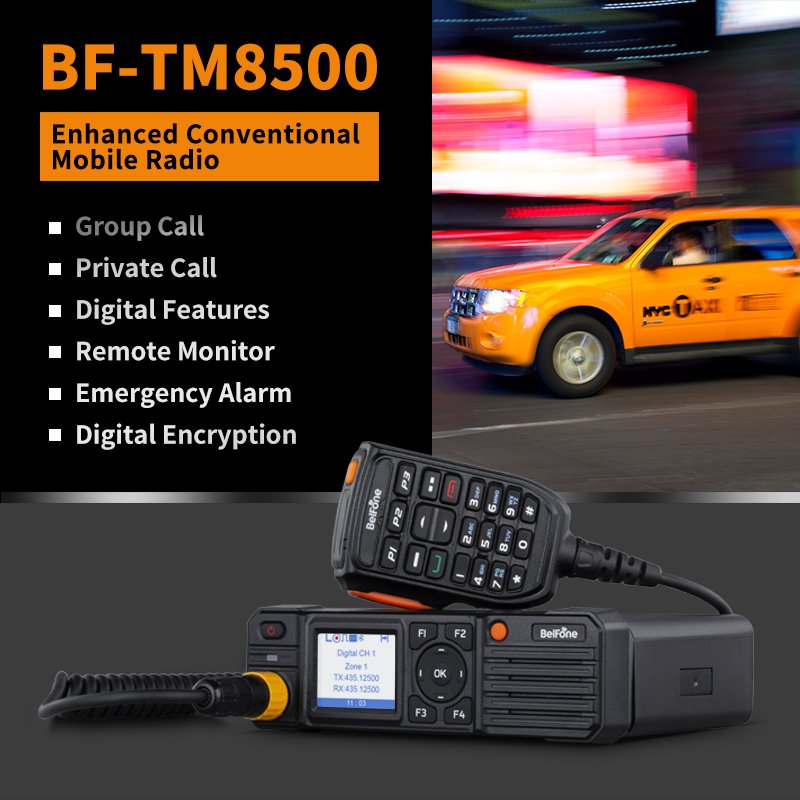 BF-TM8500 50 Watts VHF UHF DMR Digital Car Two Way Radio Mobile Radio Base Station
