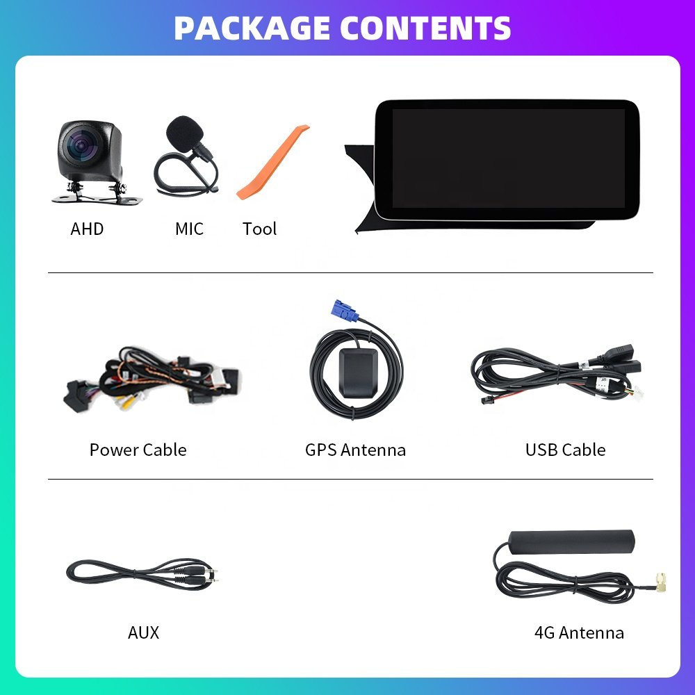 Jmance 10.25 inch Android Carplay 8 Core Ram 2GB Rom 64GB 4G Car Video For Mercedes Benz C Class 2011 - 2013 Accessories