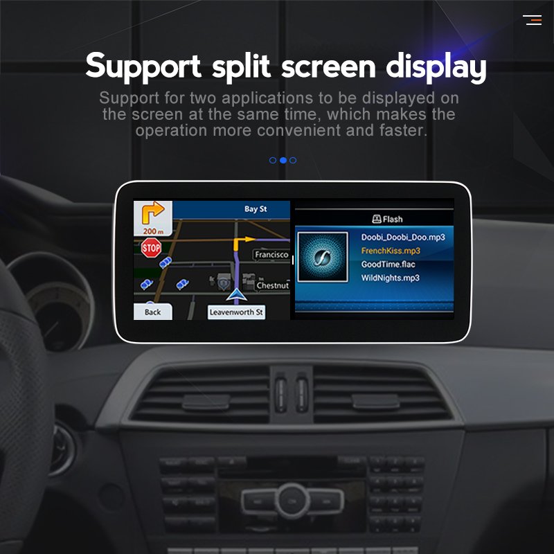 Android 12 Car Stereo System For Benz C Class W204 2011 2012 2013 Car Video Snapdragon 662 Car Multimedia Player WIFI BT5.0