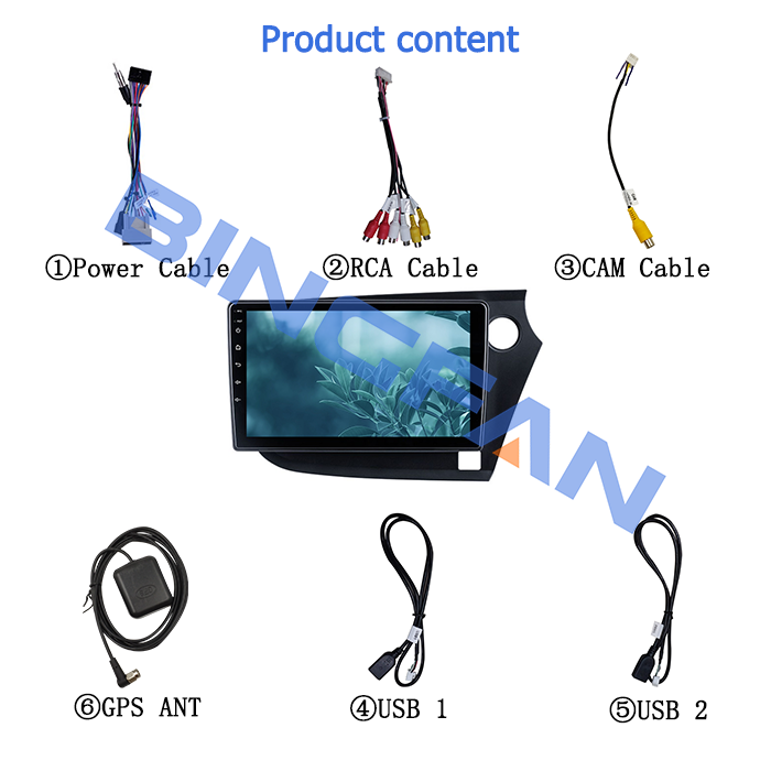 Android 10.0 4 Core DVD Radio Player for Honda Insight RHD 2009-2021 Car Radio Stereo GPS Navigation