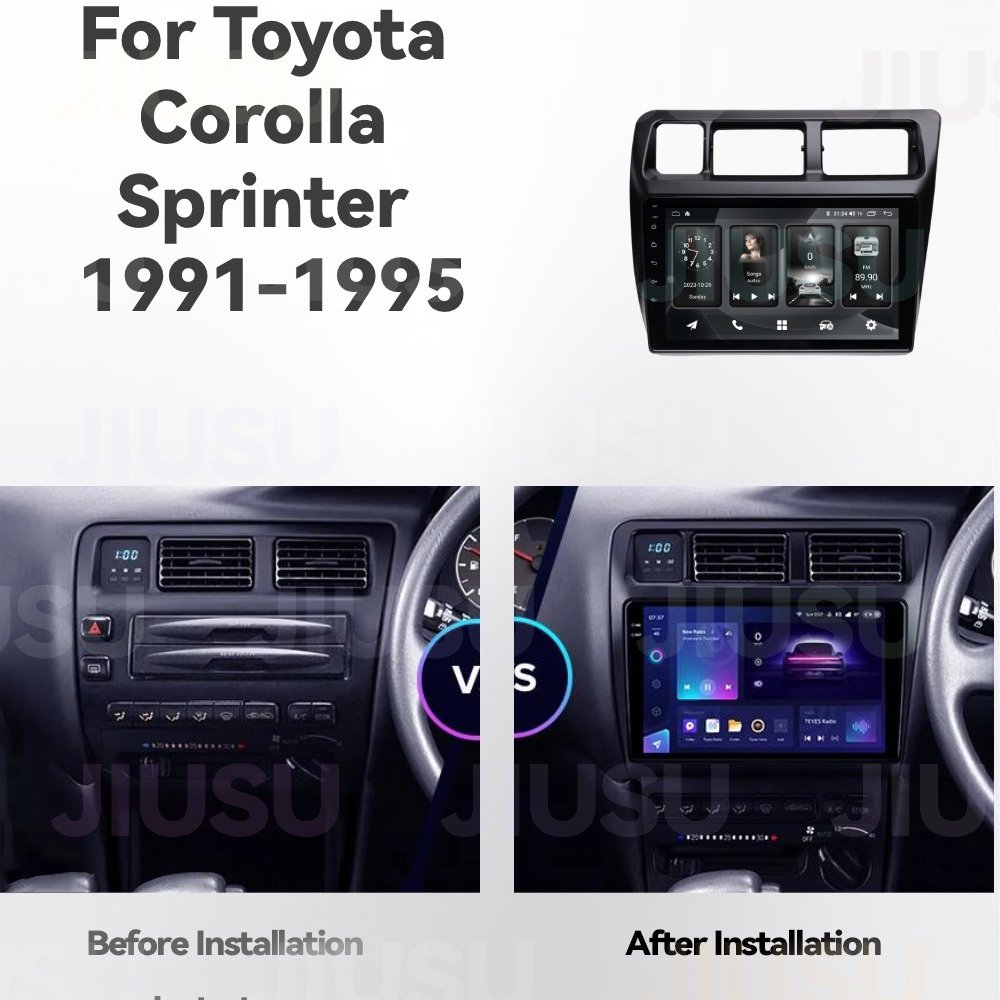 Android 13 Car Radio GPS Navigation DVD Player Stereo Multimedia Audio System for Toyota Corolla Sprinter 1991-1995 with Carplay