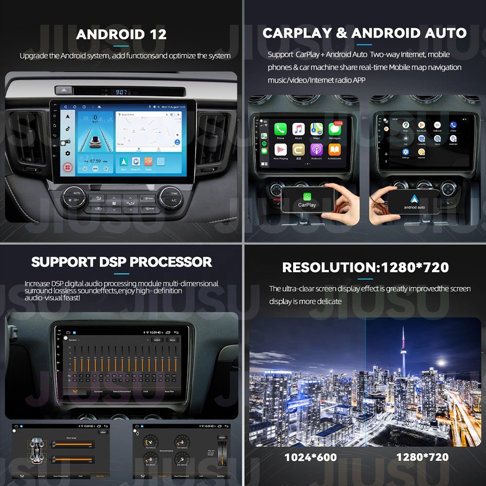 Touch Screen Android 12 Car Radio GPS Navigation DVD Player Stereo Multimedia Audio System for Honda Civic 2001-2005 with DSP