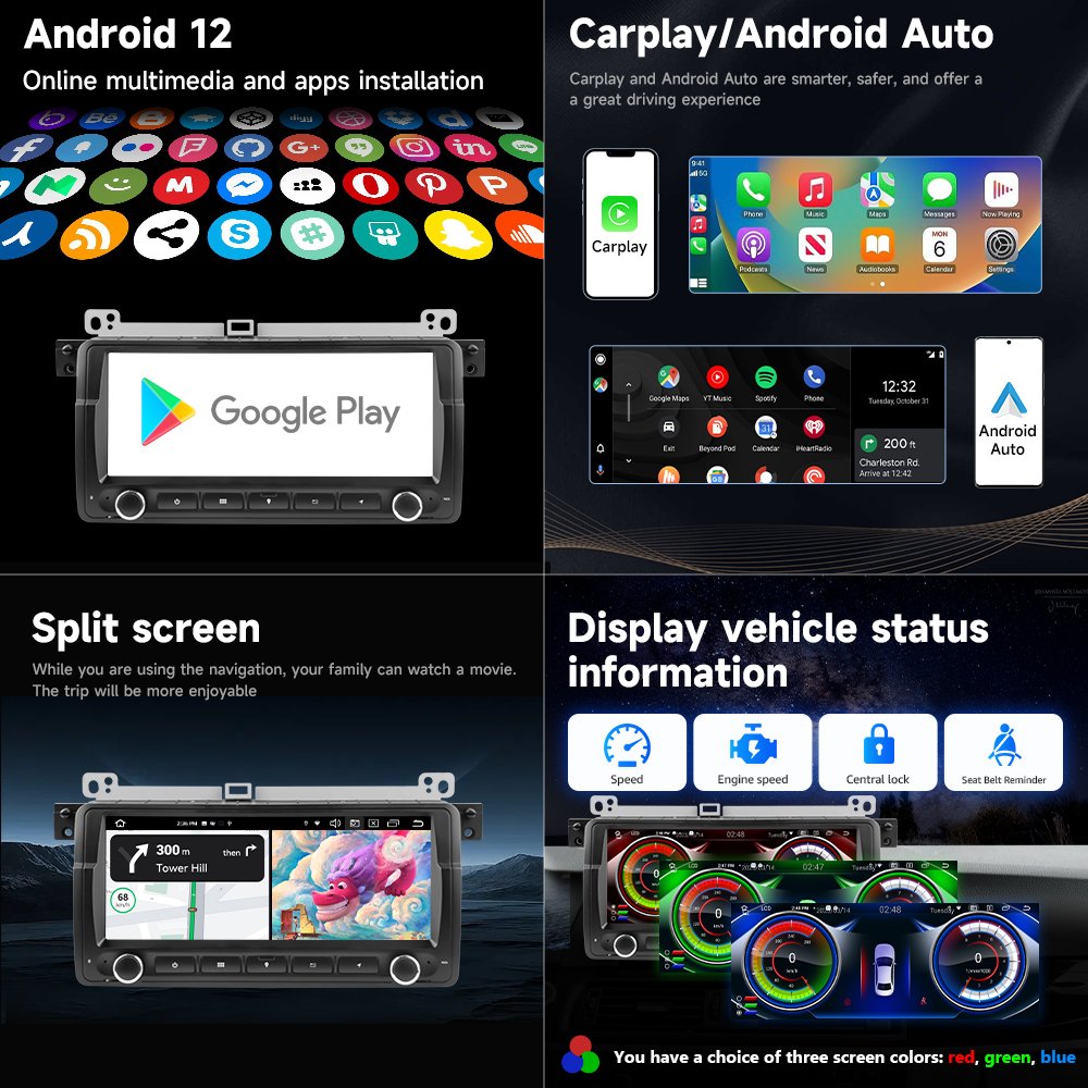 Wholesale RK PX30 Android 10.0 8.8inch Big Screen Special Car Radio Multimedia Player GPS Sat Navi for BMW E46 WN8819S 2G+16G