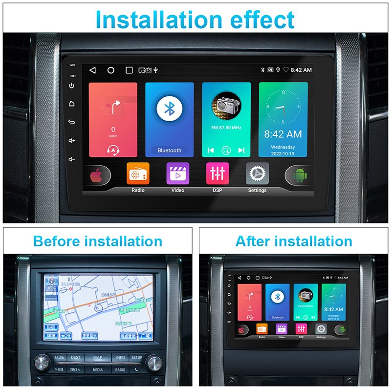 Universal CarPlay 2 Din Multimedia Dvd Player Stereo Car Radio