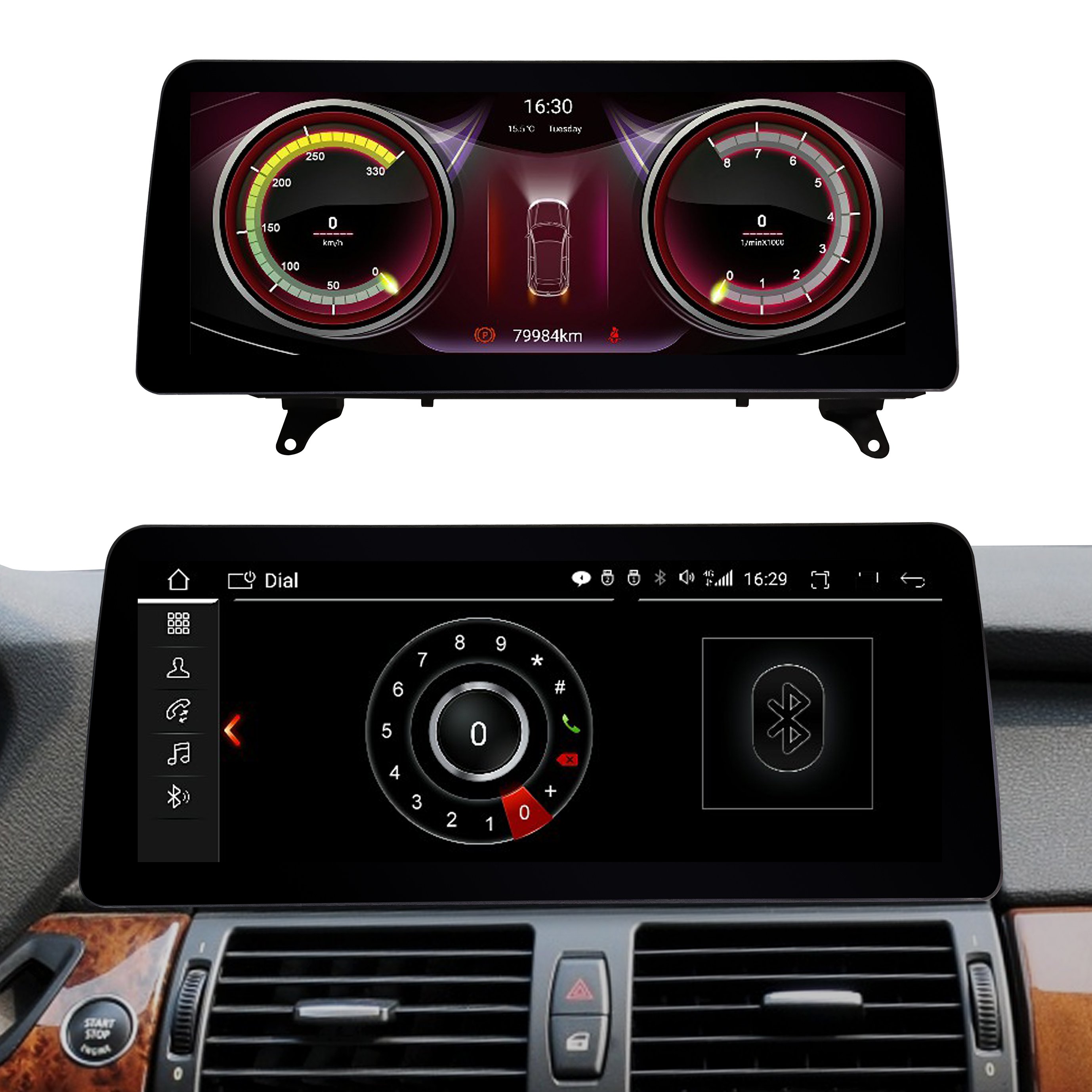 12.3'' Android 11 2+32GB Car Radio for BMW X5 E70 X6 E71 CIC CCC 1920*720 IPS+DSP Car Video DSP Built-in Carplay BT 4G WIFI