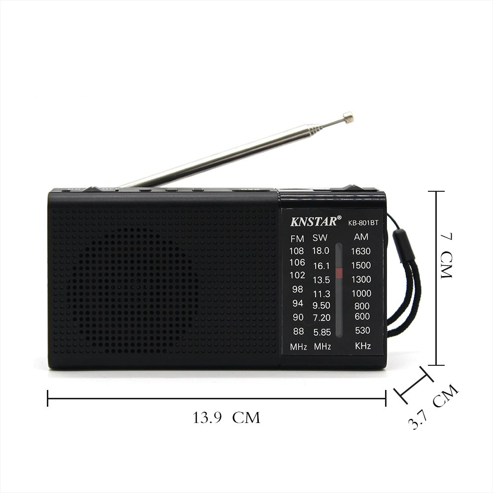 KB-801 Portable am fm 2 bands Radio with Earphone Jack