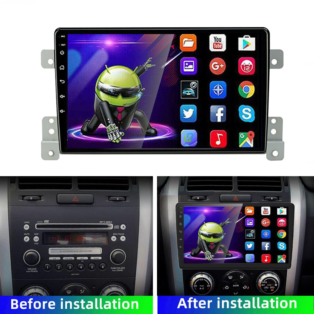 Android player 9 inch car radio 4-core carplay 2+32GB GPS WiFi DSP/RDS for Suzuki Grand Vitara 2005-19