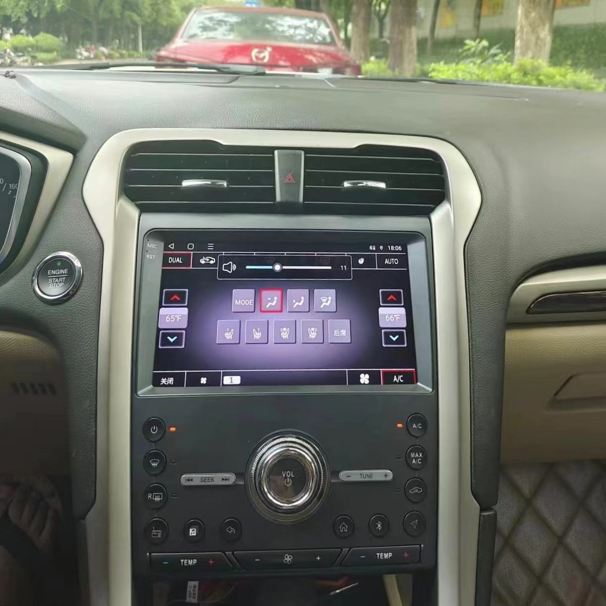TS18/10 4+64G 8 Core Android Car DVD Play 9 Inch Car Stereo Radio Panel Frame Kit For Ford Fusion 2013-2019