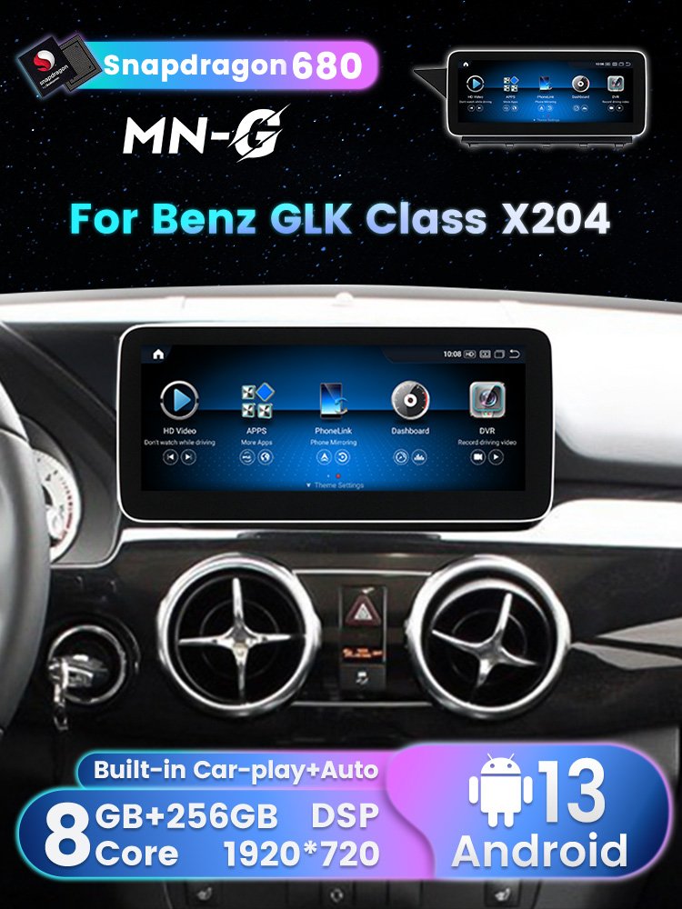 MEKEDE snapdragon 662 680 touch screen gps navigation 4g 8core 8+256 for Benz GLK Class X204 360 camera car-play auto