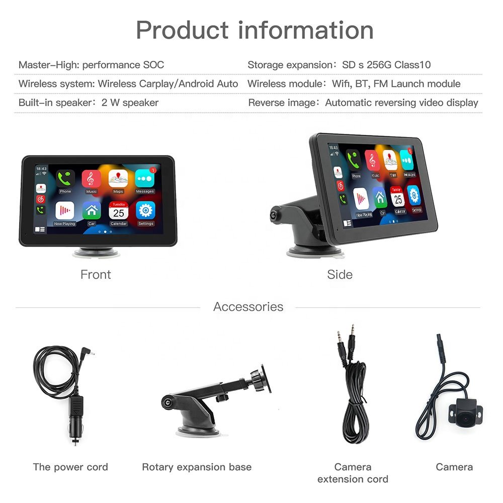 7 Inch Car Mp5 Radio Car Dvd Player car Dvd Radio navigation screen for Universal Auto Phone Wireless Connection
