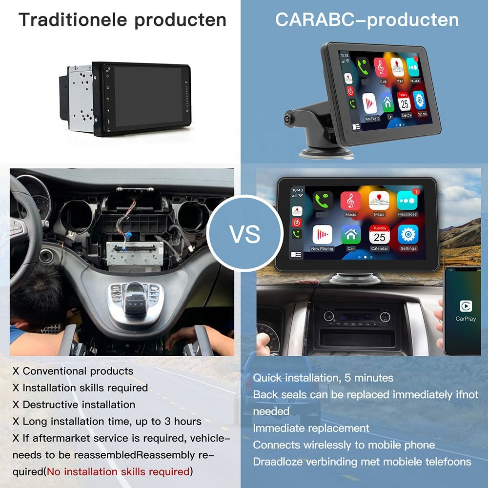 7 Inch Car Mp5 Radio Car Dvd Player car Dvd Radio navigation screen for Universal Auto Phone Wireless Connection