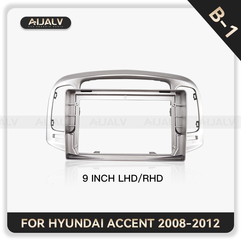 9 inch Factory wholesale car radios installation kits frame for Hyundai Accent 2008-2012 Black and Silver Navigation auto frame