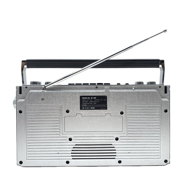 12000maH Mini Portable Home AM/FM Radio Player Wireless Charging Surround Sound FM Band Vintage Bluetooth Boombox
