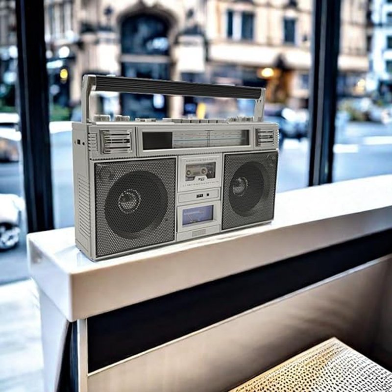 12000maH Mini Portable Home AM/FM Radio Player Wireless Charging Surround Sound FM Band Vintage Bluetooth Boombox