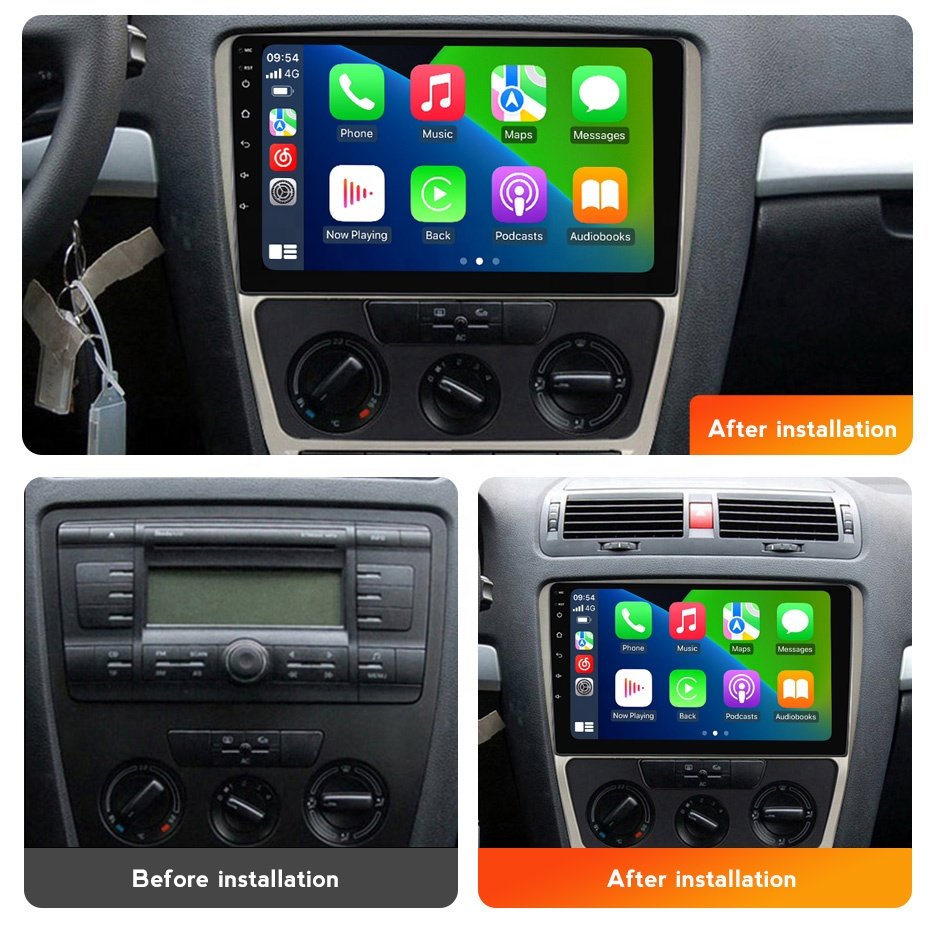 MEKEDE MS Android 12 IPS DSP RDS car radio for SKODA Octavia 2008-2013 8G 128G 360 camera colling fan split screen dvd player