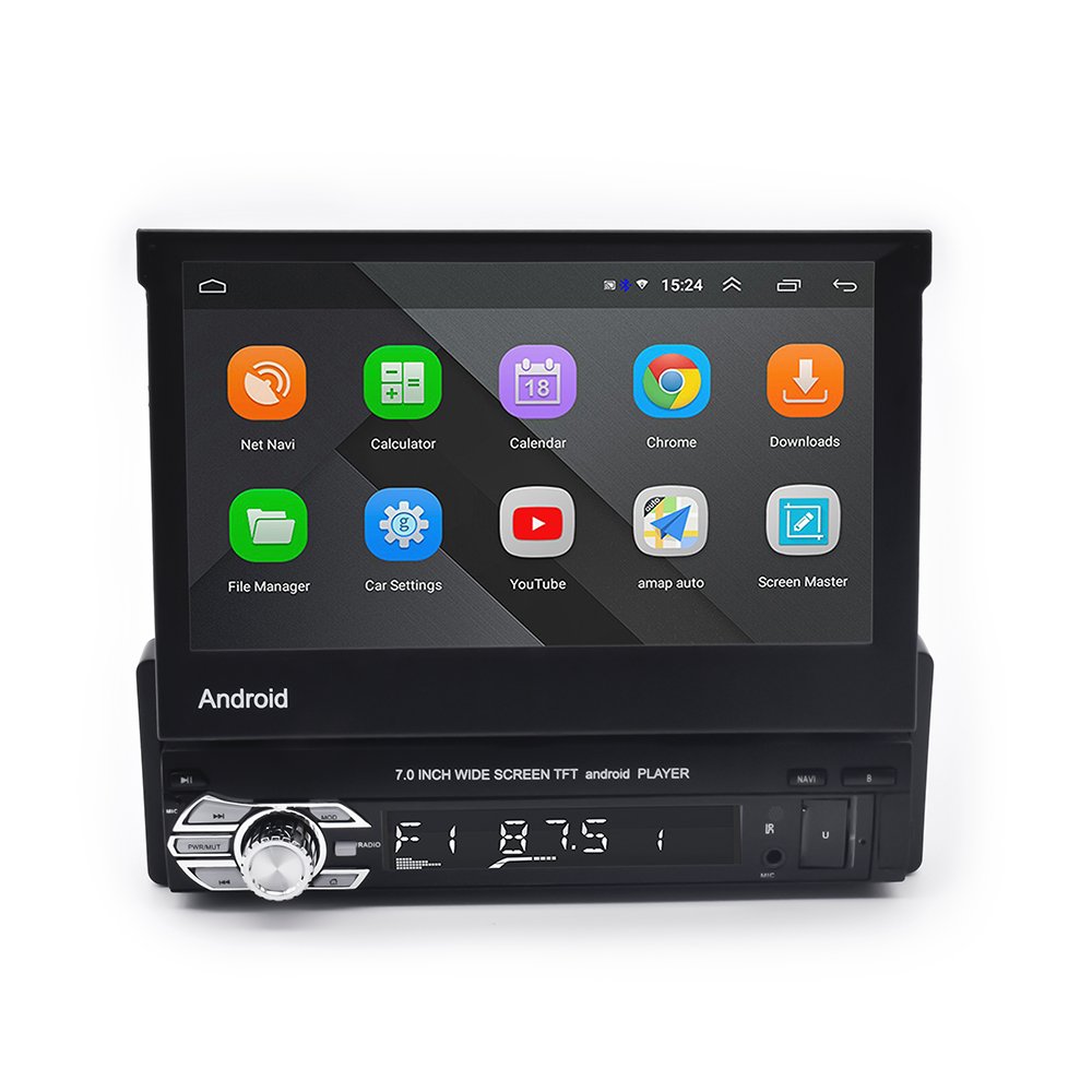 7 inch car auto scaling radio android system IPS touch screen 1 din HD music video player GPS carplay android auto universal
