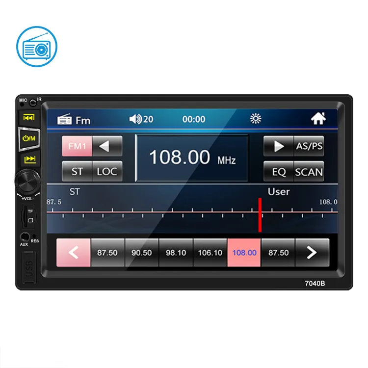 7040b Headrest Dvd Car Audio Monitor Car Radio Player Touch Screen Universal Car Mp5 Player