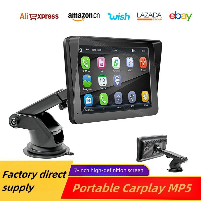 7 Inch Portable Carplay/Android Auto Car Radio BT Touchscreen Display Mp5 Players