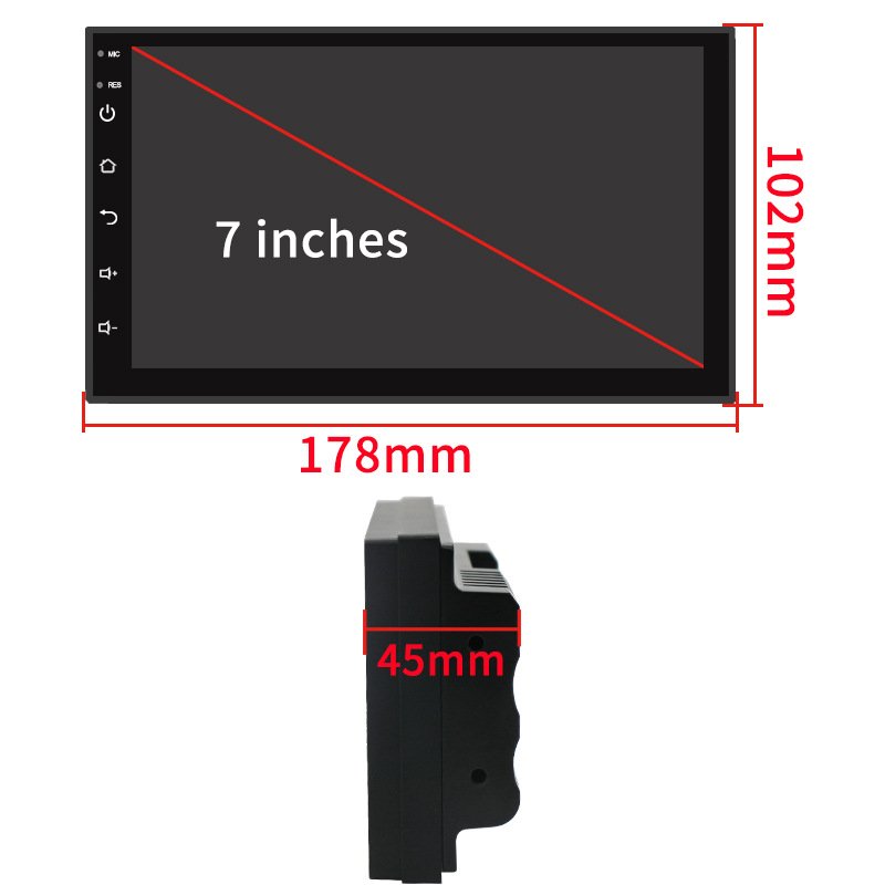 1+16G 2 Din Auto Stereo Radio Wifi MP5 Player 7 inch Build In Android Car DVD Player Car Stereo
