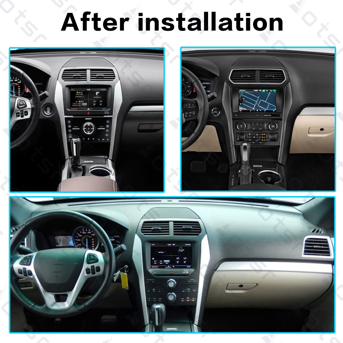 For Ford Explorer 2011-2019 Tesla Style Vertical Screen PX6 Android 9.0 Car Multimedia Radio Player Audio GPS Navi BT head unit