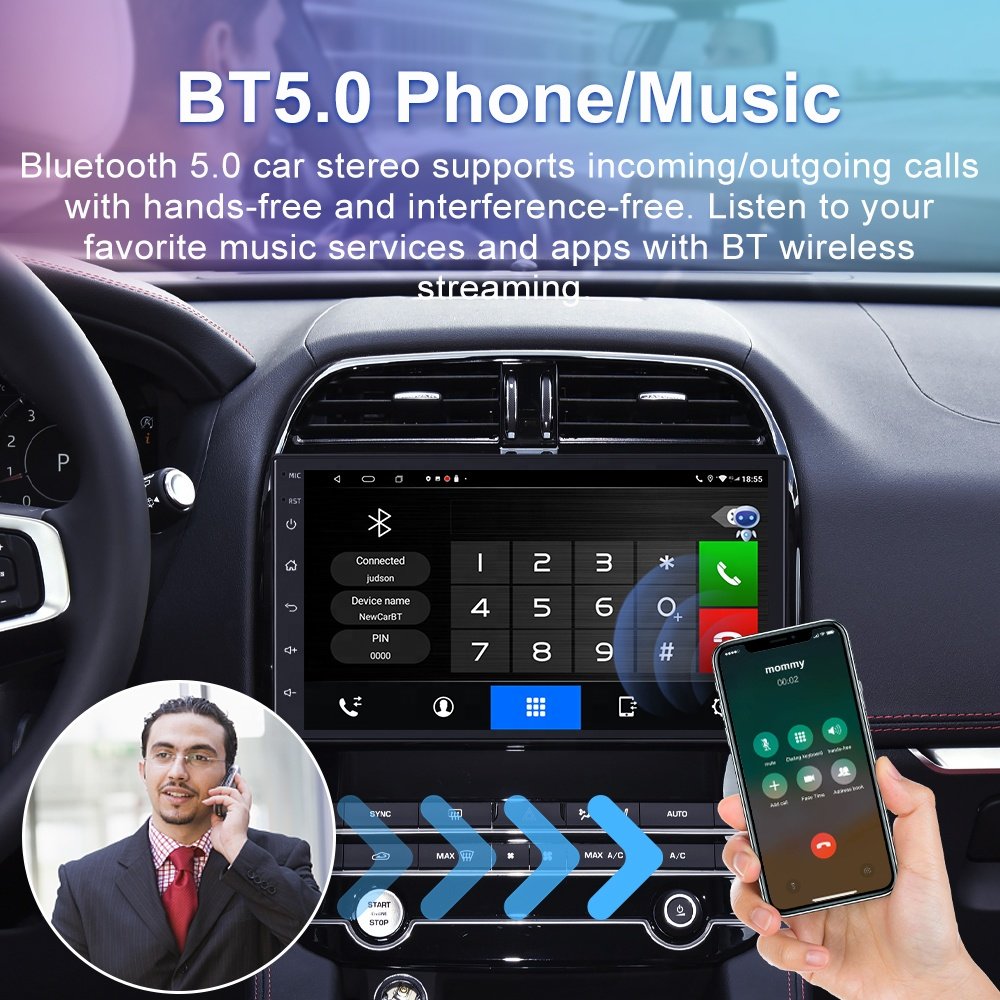 Jmance 7 Inch Android Double DIN BT 5.0 DSP 4G Car Stereo Radio Multimedia Head Unit GPS Navigation With 360 Panoramic Camera