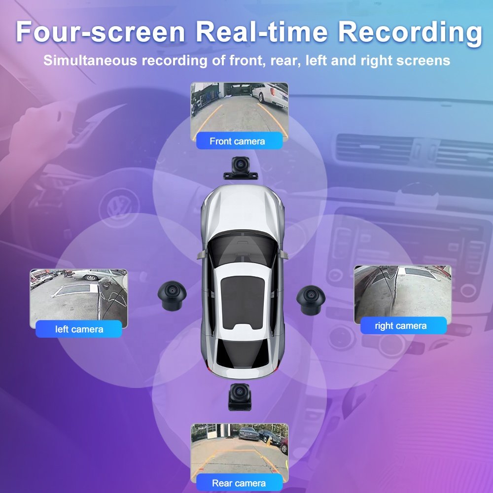 Jmance 7 Inch Android Double DIN BT 5.0 DSP 4G Car Stereo Radio Multimedia Head Unit GPS Navigation With 360 Panoramic Camera