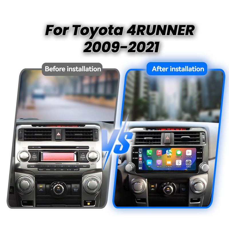 10.33 Inch Car Radio Installation Dvd Gps Mp5 Abs Pc Plastic Fascia Plane Frame For Toyota 4 Runner