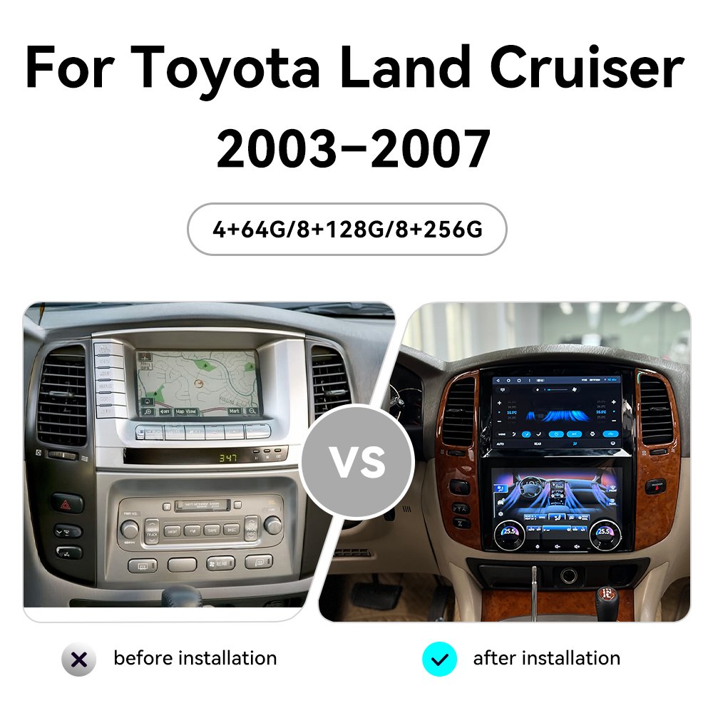 ZWNAV 10" Carplay For Toyota Land Cruiser 2003-2007 Car Radio Car Audio Multimedia Video Player GPS Navigation Android Carplay