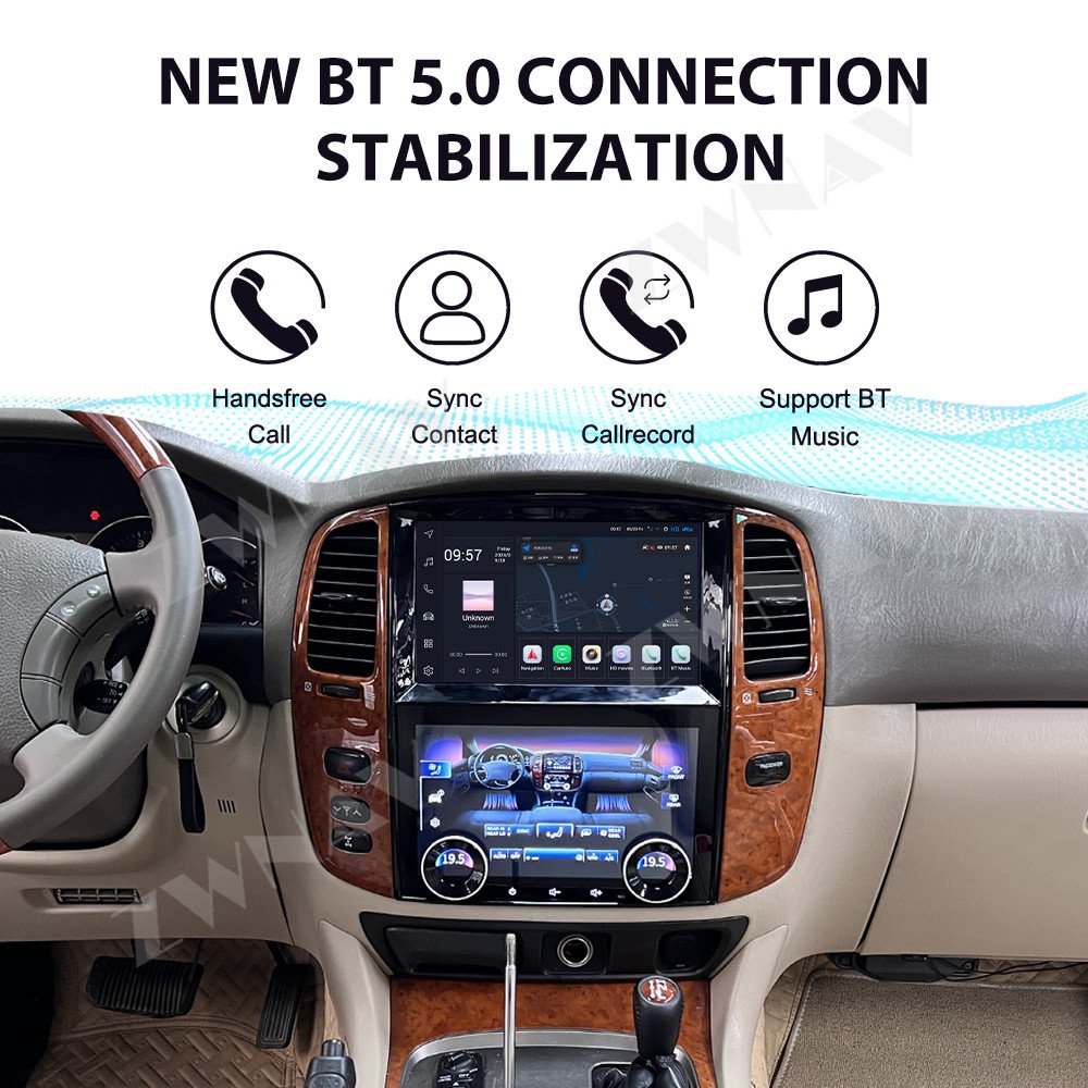 ZWNAV 10" Carplay For Toyota Land Cruiser 2003-2007 Car Radio Car Audio Multimedia Video Player GPS Navigation Android Carplay