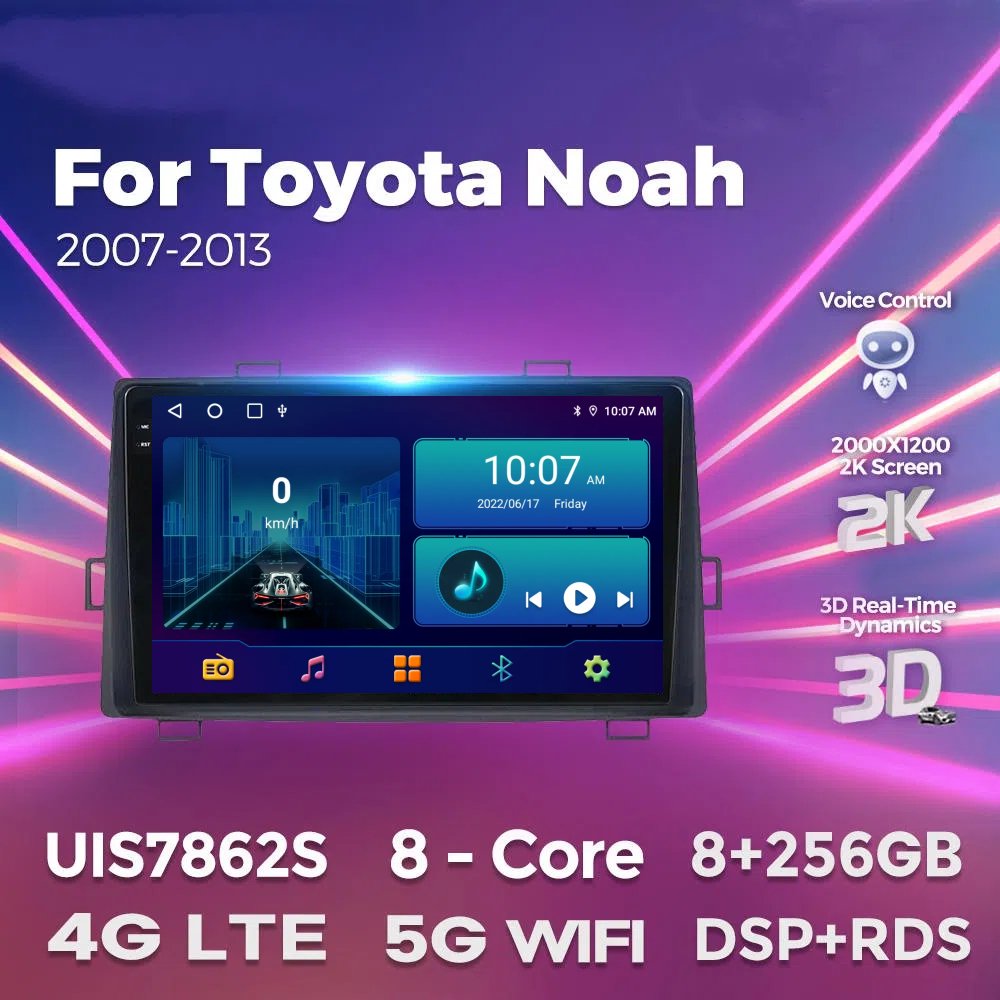 Android car video navigation AUTO CarPlay BT DVD player for Toyota Noah 2007-2013 Car Radio Android Player