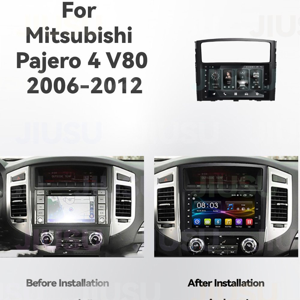 Android 12 Car Radio GPS DVD Player Stereo Multimedia Audio System for Mitsubishi Pajero 4 V80 V90 V93 V97 2006-2012 withCarplay