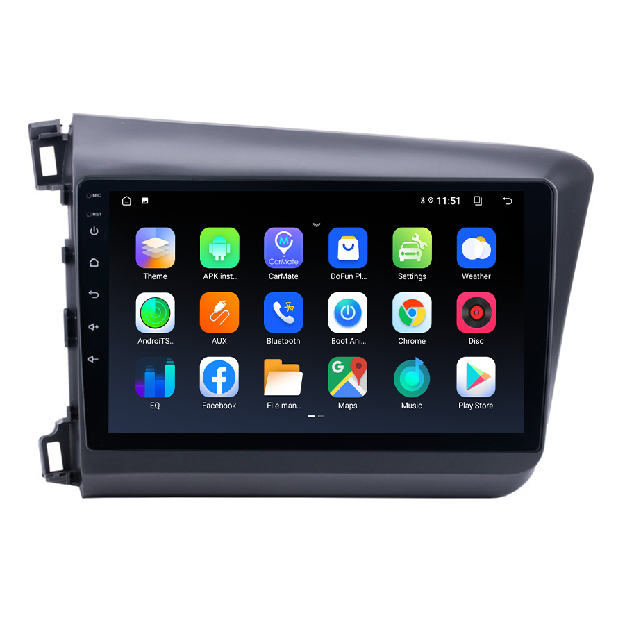 9 inch Car DVD Player For Honda Civic 2012-2015 Touch Screen ips Video GPS BT IPS WiFi 9 inch Android Car Radio