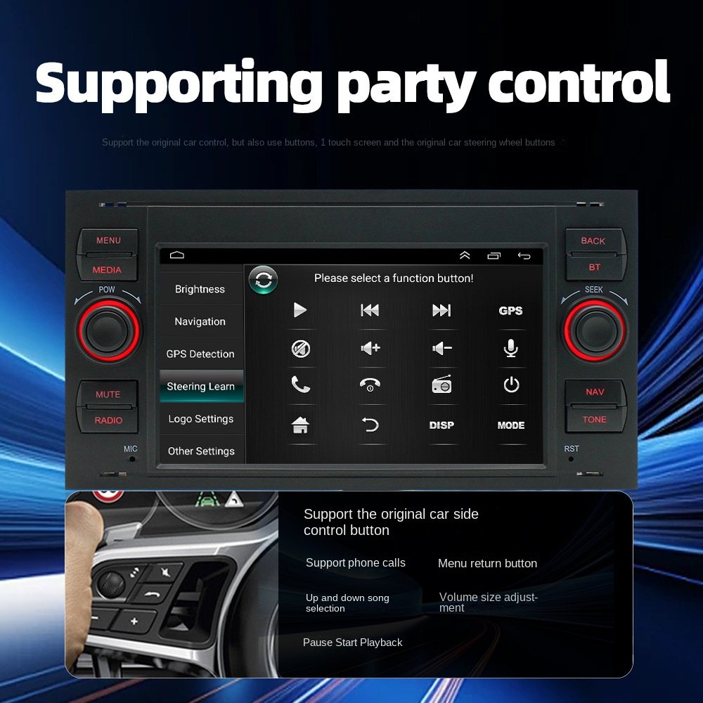 7-Inch Large Screen Android GPS Navigation All-In-One Car Radio MP5 Wireless Carplay Bluetooth Touch Screen Auto