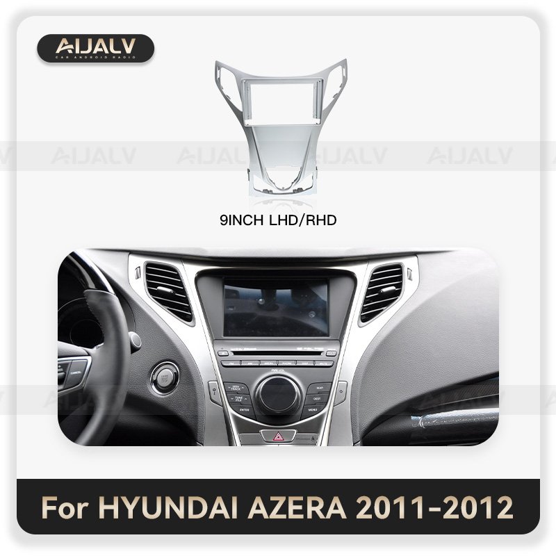 Customized car Android radio player frame for HYUNDAI AZERA 2011-2012 9 inch LHD/RHD Car DVD GPS Panel Installation Frame