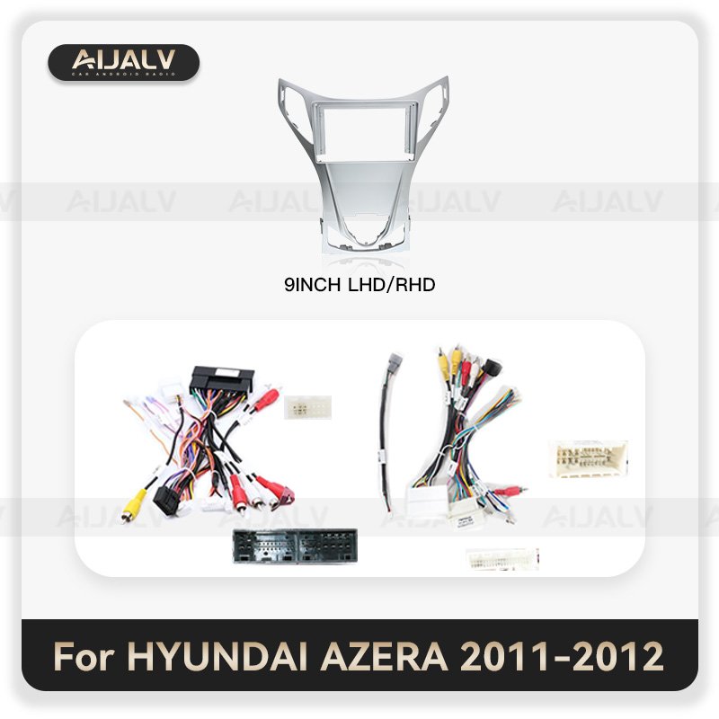 Customized car Android radio player frame for HYUNDAI AZERA 2011-2012 9 inch LHD/RHD Car DVD GPS Panel Installation Frame