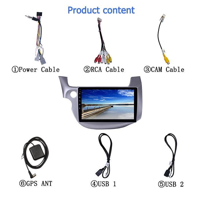 10.1" Touch Screen Video WiFi Android Car Radio GPS IPS For Honda Fit Honda Jazz 2007-2013 Head Unit Car Reverse Camera