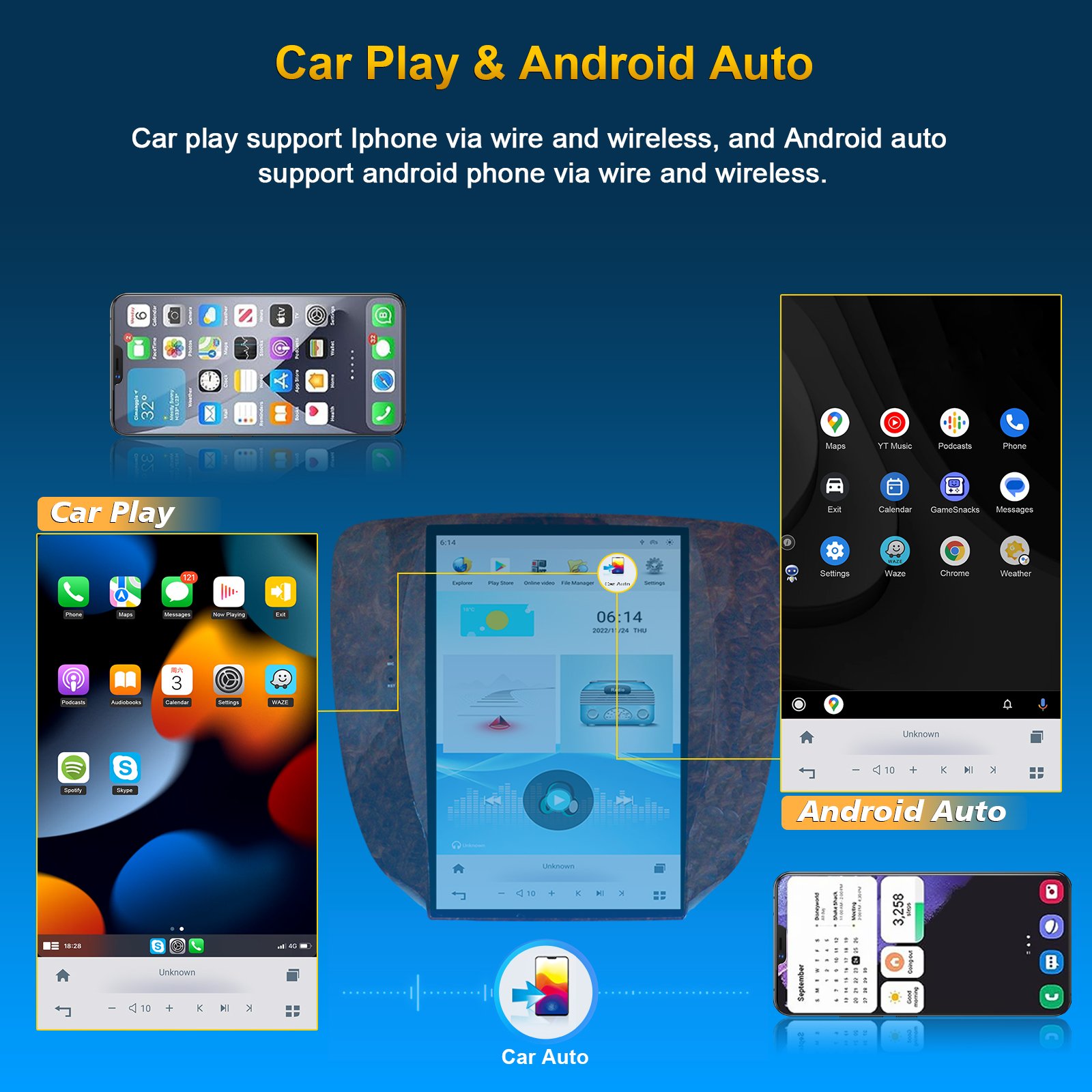 High Fashion 12.1 Inch Multimedia GPS Navigation Android Car Stereo Radio Car Play Video Play For Yukon 2010-2014