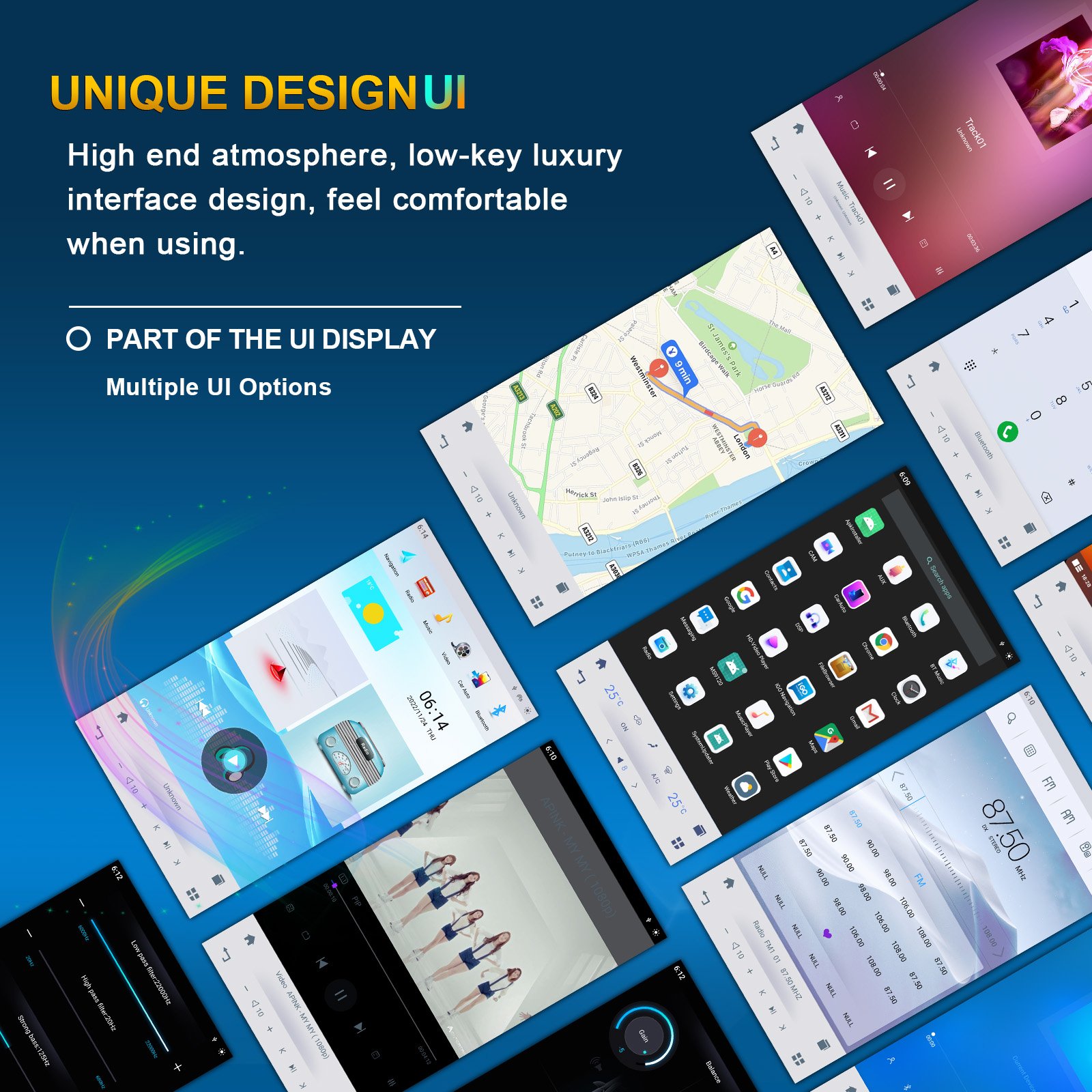High Fashion 12.1 Inch Multimedia GPS Navigation Android Car Stereo Radio Car Play Video Play For Yukon 2010-2014