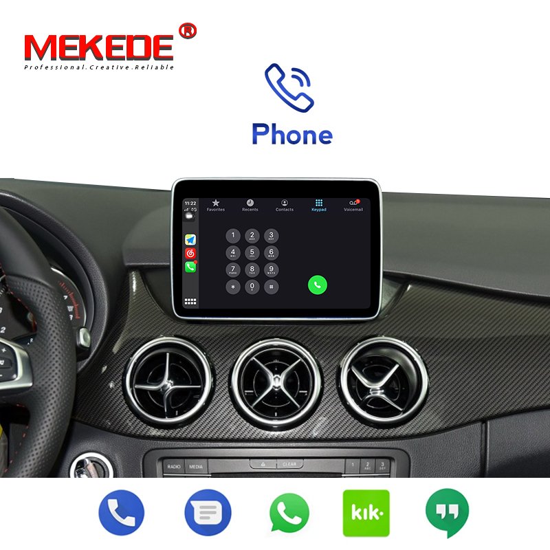 MEKEDE Android Wireless Car-play Android box For Benz NTG4.0 NTG4.5 NTG5.0 mirror lin-k car GPS system android auto WIFI BT