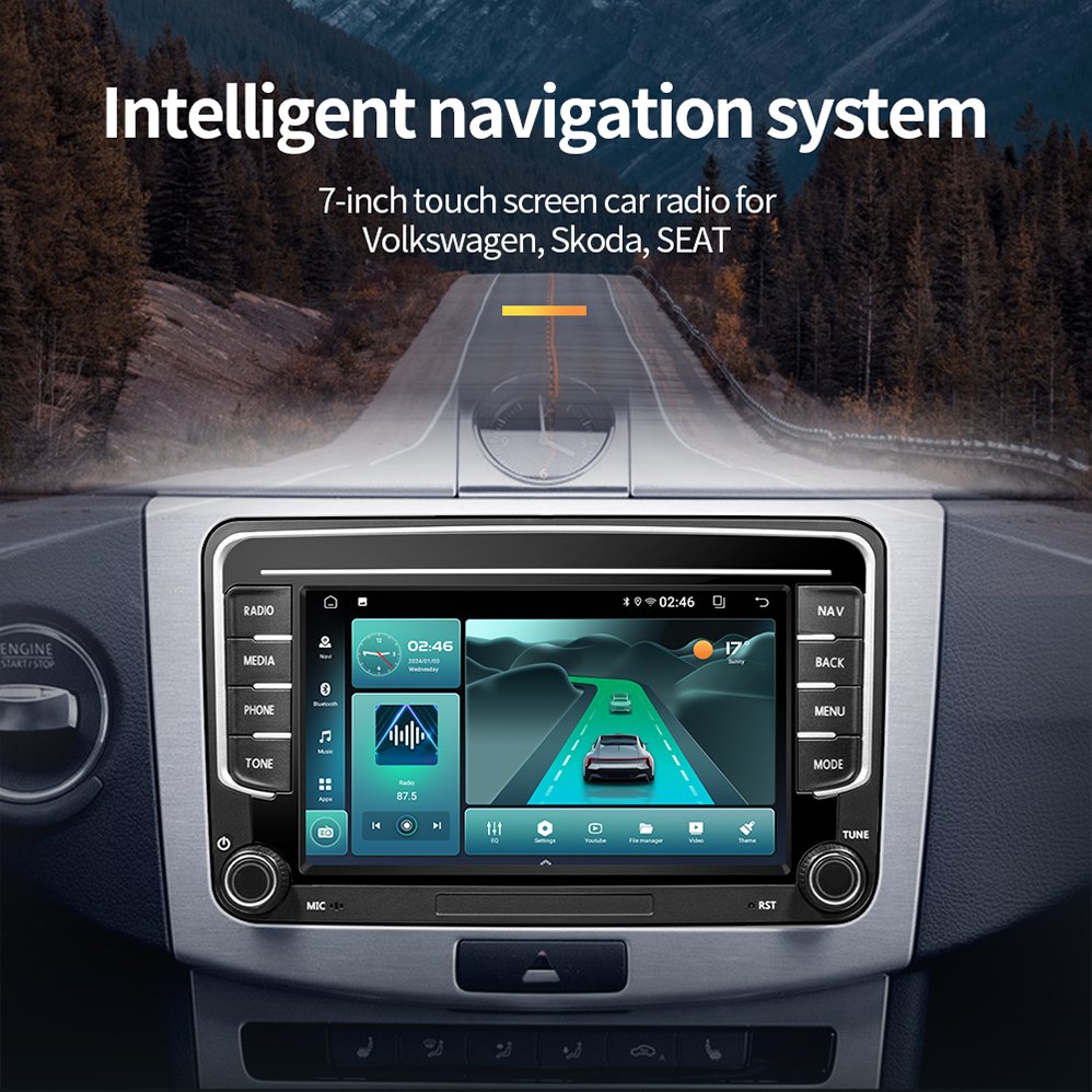 7inch Android 13 Car radio player for VW Volkswagen Skoda Golf 5 Golf 6 Polo Passat B5 B6 Jetta multimedia player gps head unit