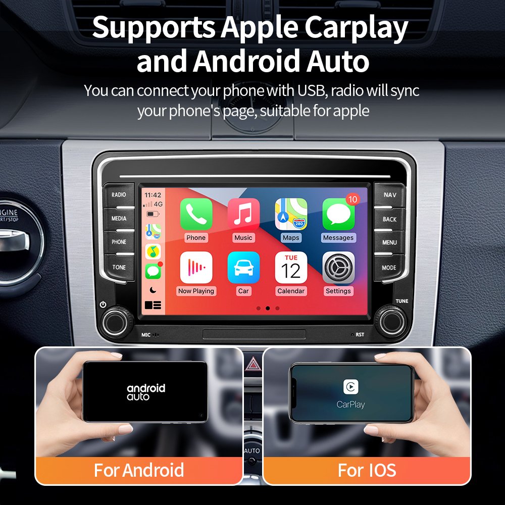 7inch Android 13 Car radio player for VW Volkswagen Skoda Golf 5 Golf 6 Polo Passat B5 B6 Jetta multimedia player gps head unit