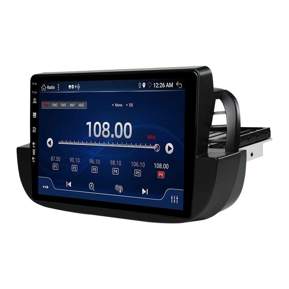 Car Audio Car DVD Player Android13 1Din 9'' Multimedia Touch Screen GPS Navigation Rear Camera for Fiat 500 2007-15